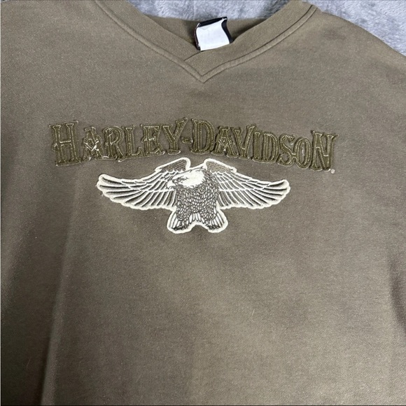 Harley-Davidson Khaki Men's Crewneck Sweater - Picture 2 of 7